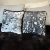 Premium Alaska Sea Otter Fur Throw Pillow | 16x16 Inch Luxury Home Decor