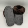 Moose Suede Slippers with Sea Otter Trim