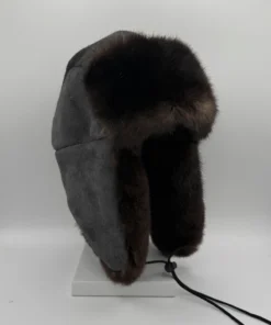 Alaskan-Made Aviator Hat: Sea Otter Fur & Moose Suede