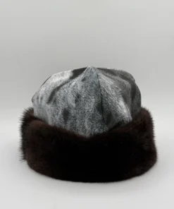 Velvet Hat with Genuine Sea Otter Fur Trim